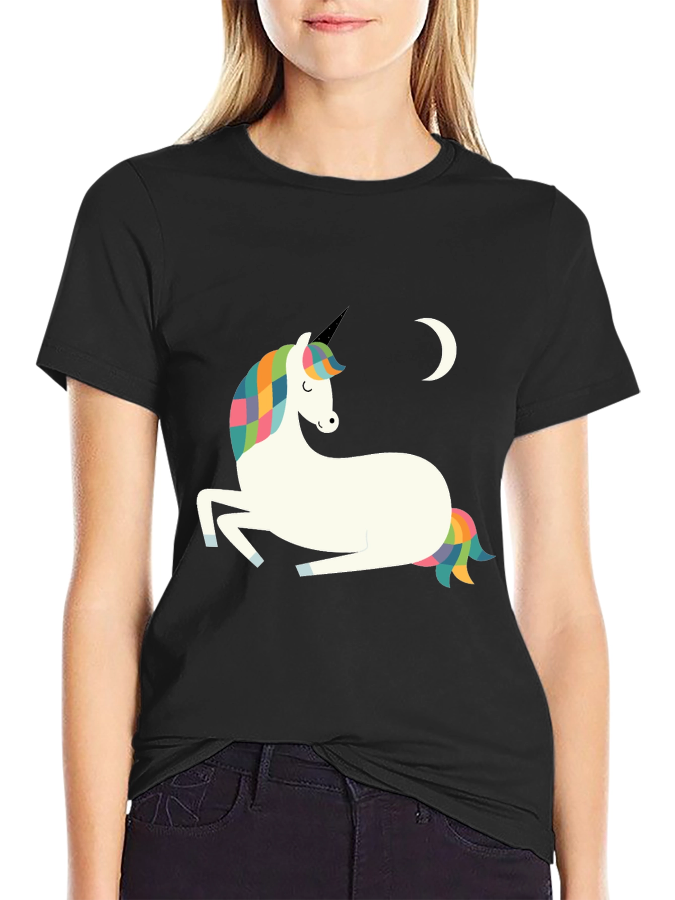 Unicorn Moon Graphic Tee - Magical Style!