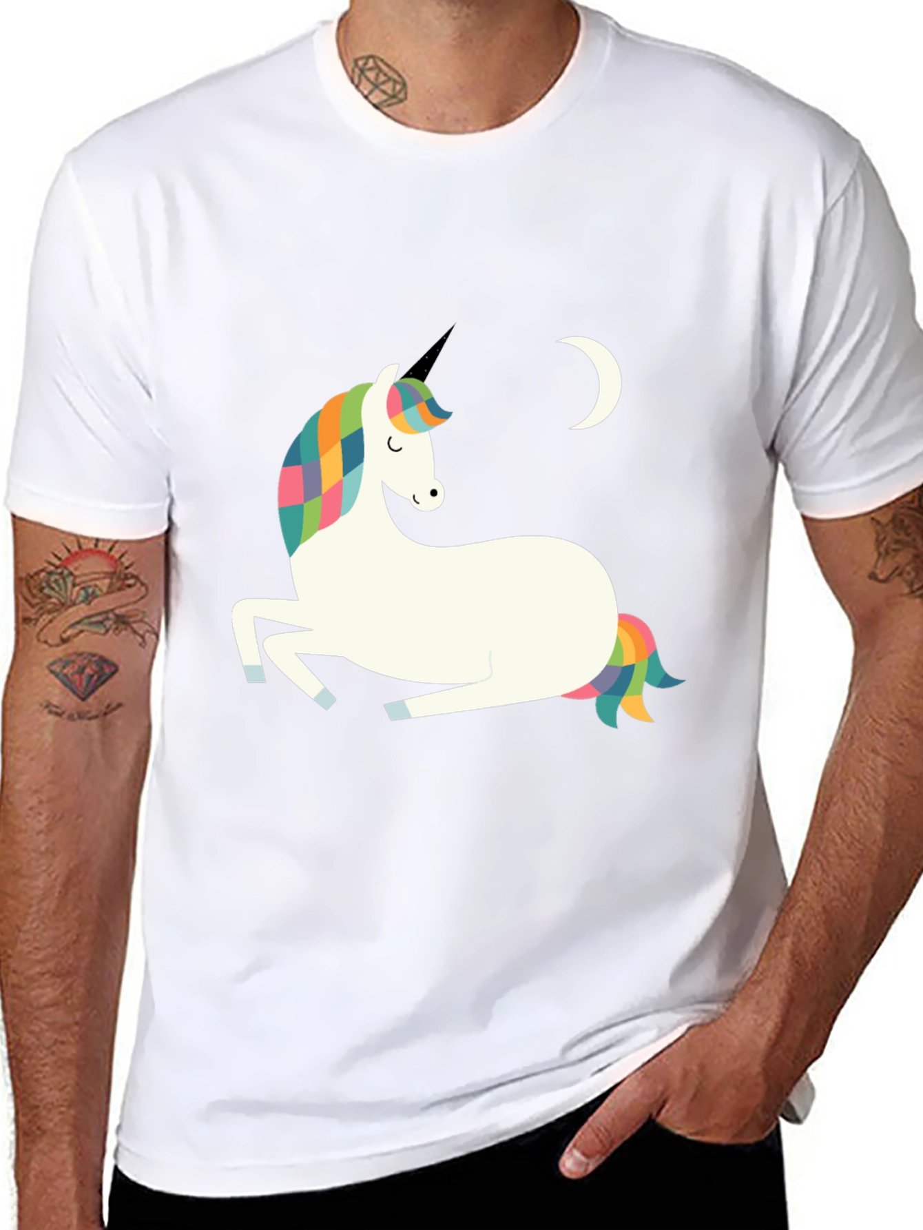 Unicorn Moon Graphic Tee - Magical Style!