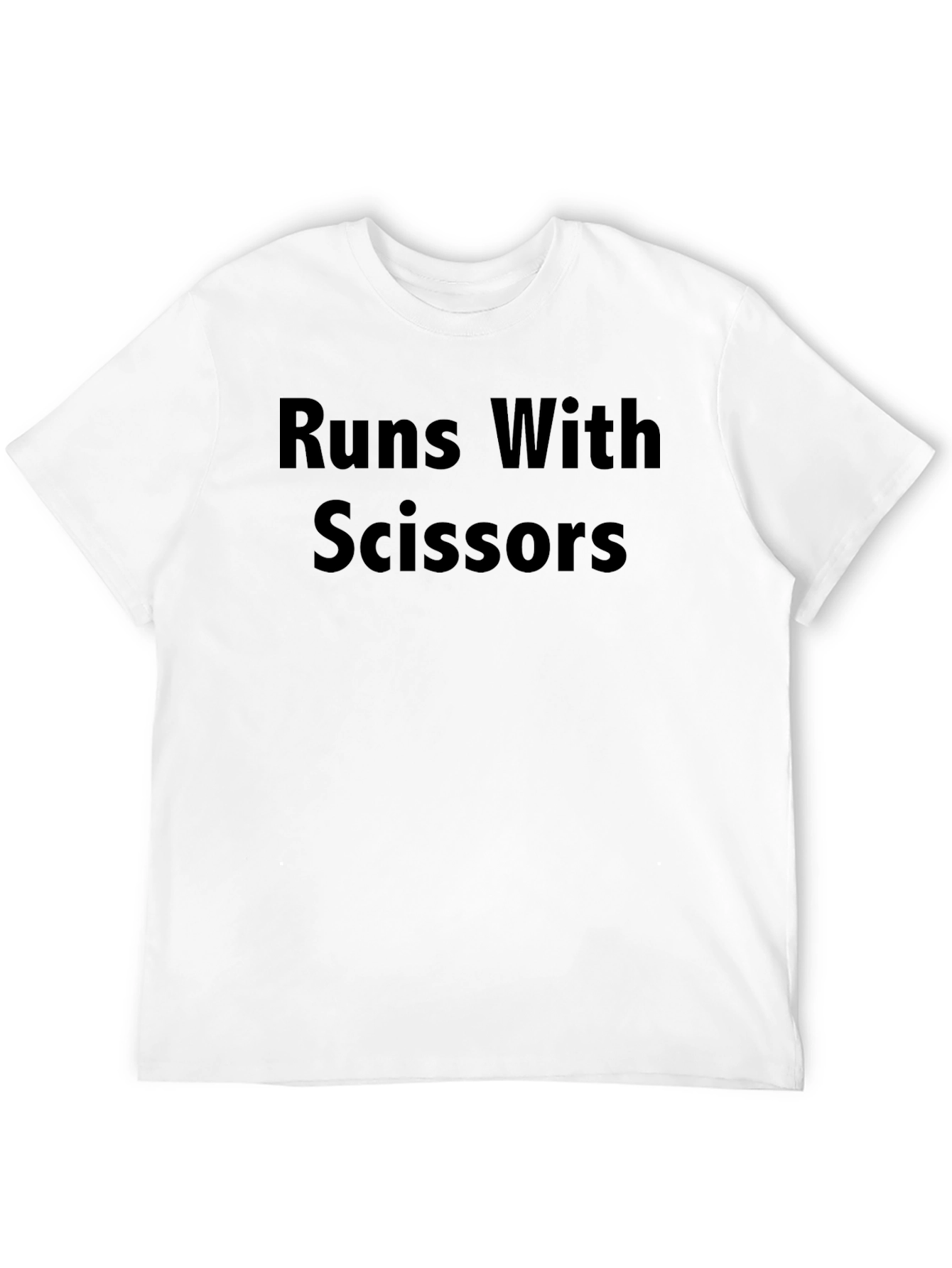 Runs With Scissors Graphic Tee - Black Cotton T-Shirt
