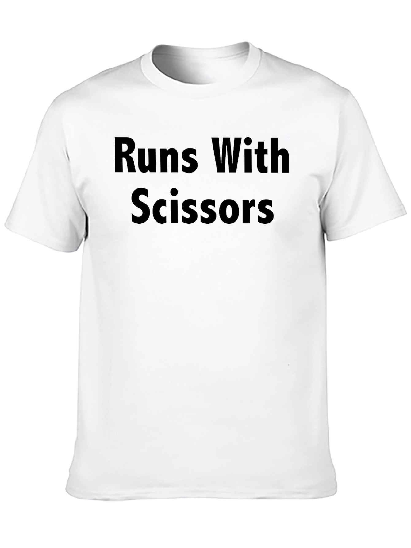 Runs With Scissors Graphic Tee - Black Cotton T-Shirt
