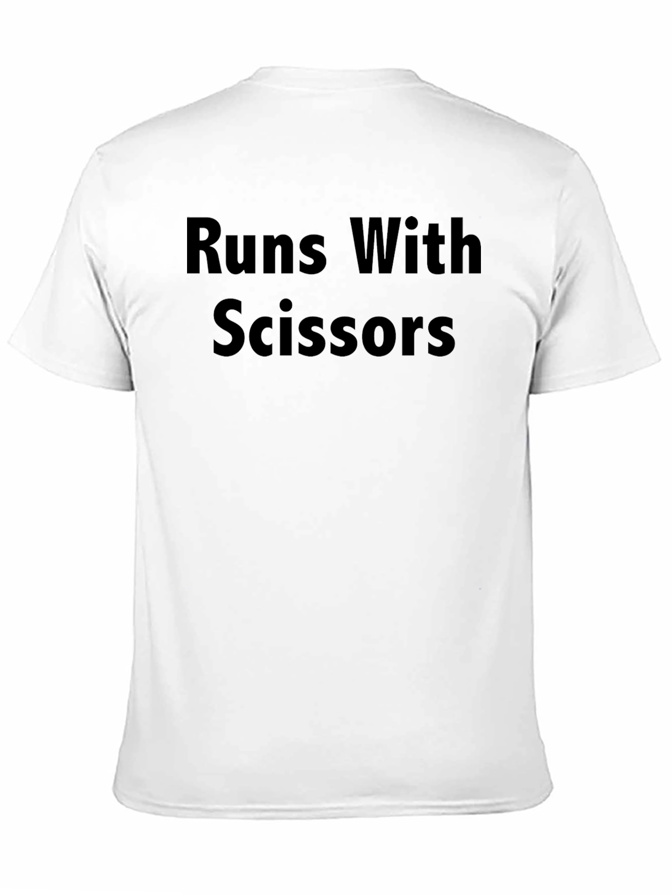 Runs With Scissors Graphic Tee - Black Cotton T-Shirt