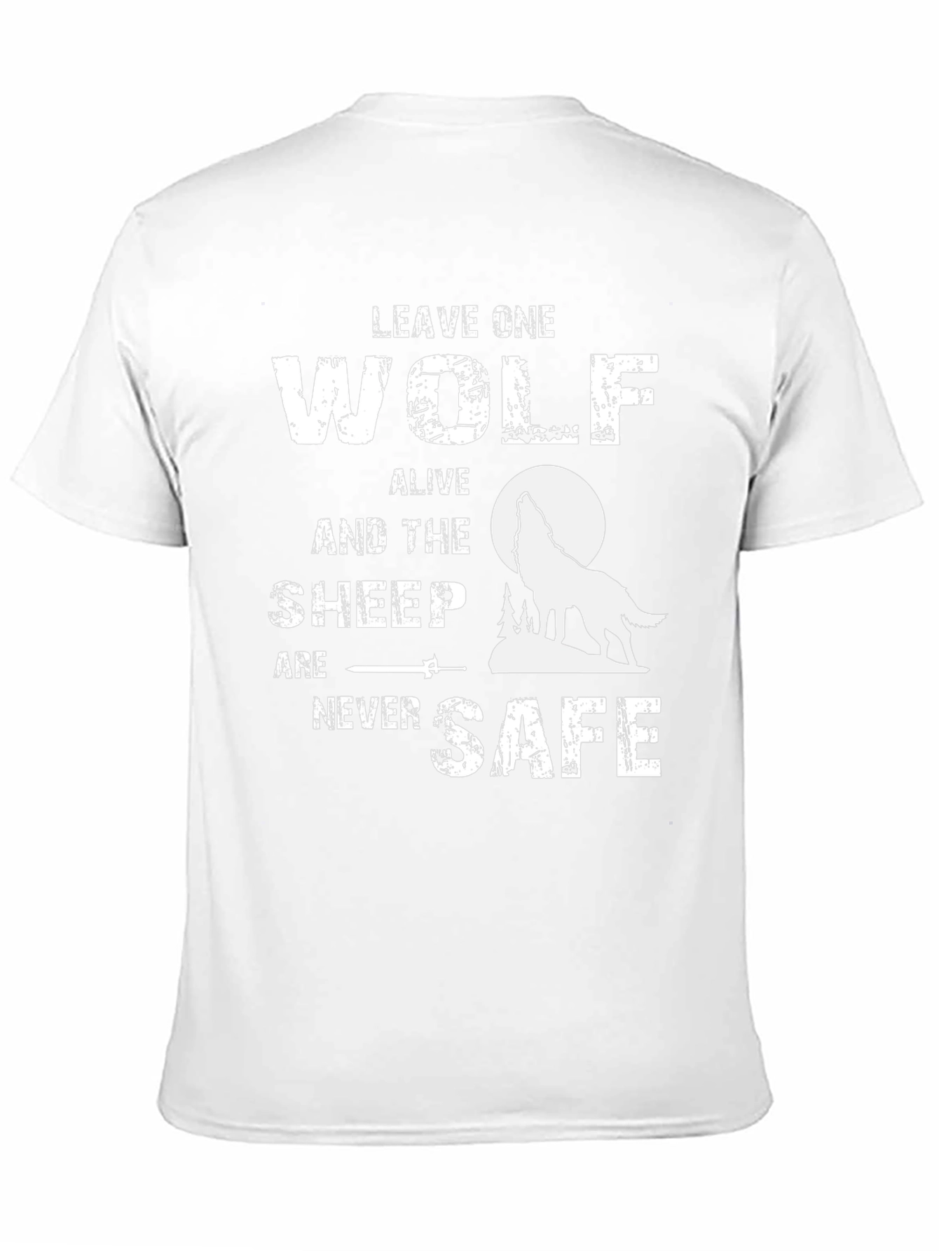 Leave One Wolf Alive Graphic Tee - Mens Black T-Shirt