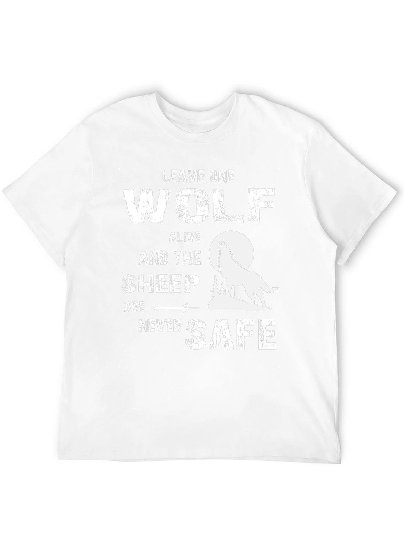 Leave One Wolf Alive Graphic Tee - Mens Black T-Shirt