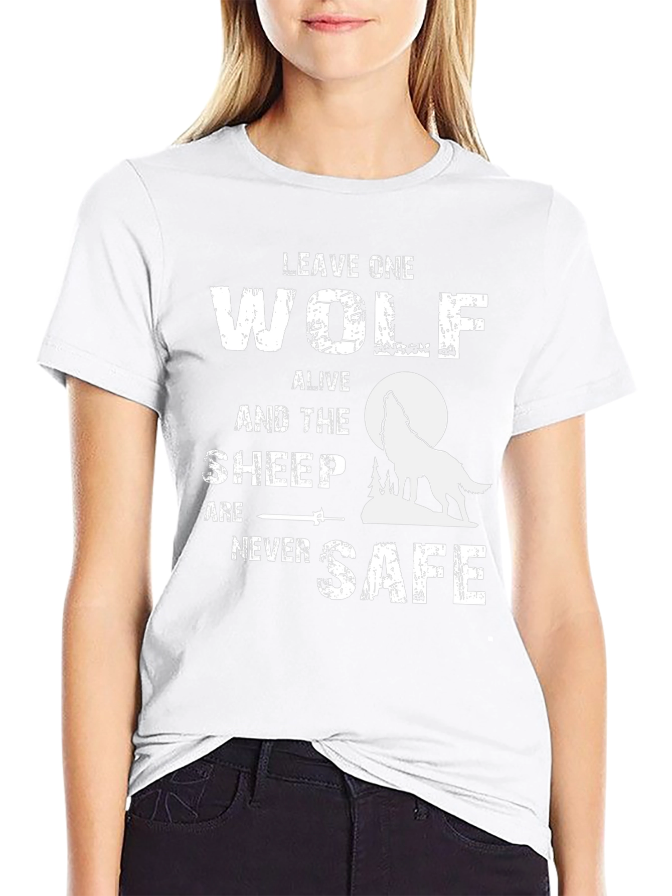 Leave One Wolf Alive Graphic Tee - Mens Black T-Shirt
