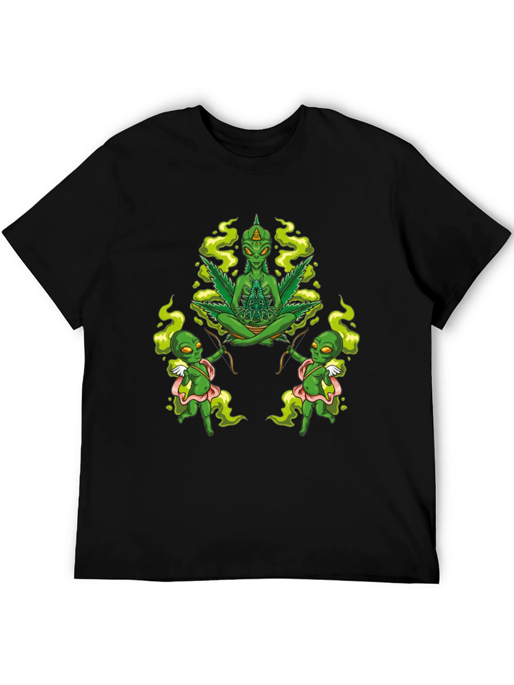 Alien Marijuana Graphic T-Shirt