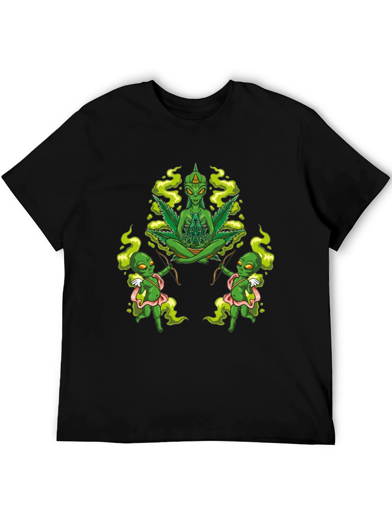 Alien Marijuana Graphic T-Shirt