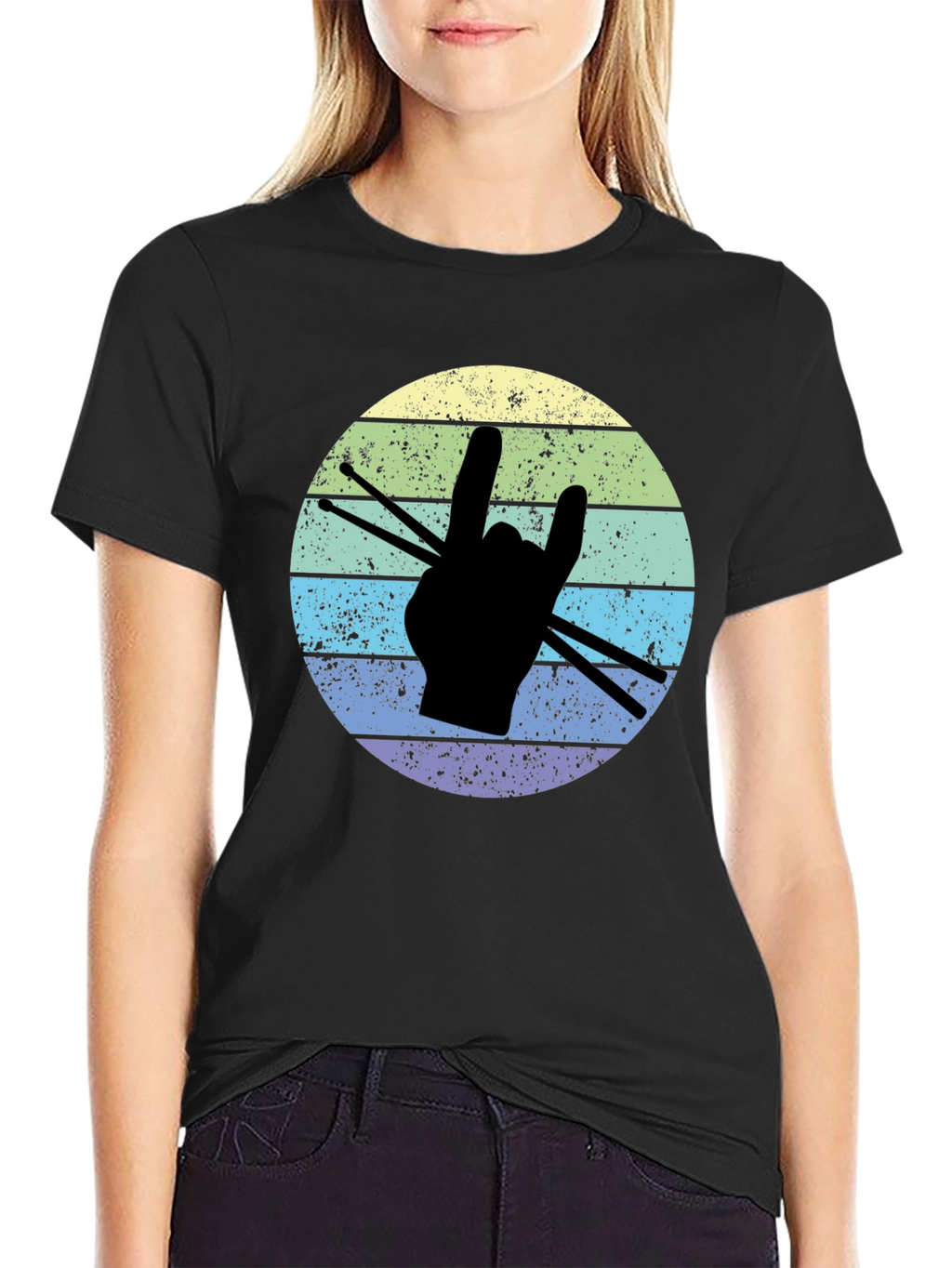 Rock On Drummer T-Shirt - Music Lover Tee
