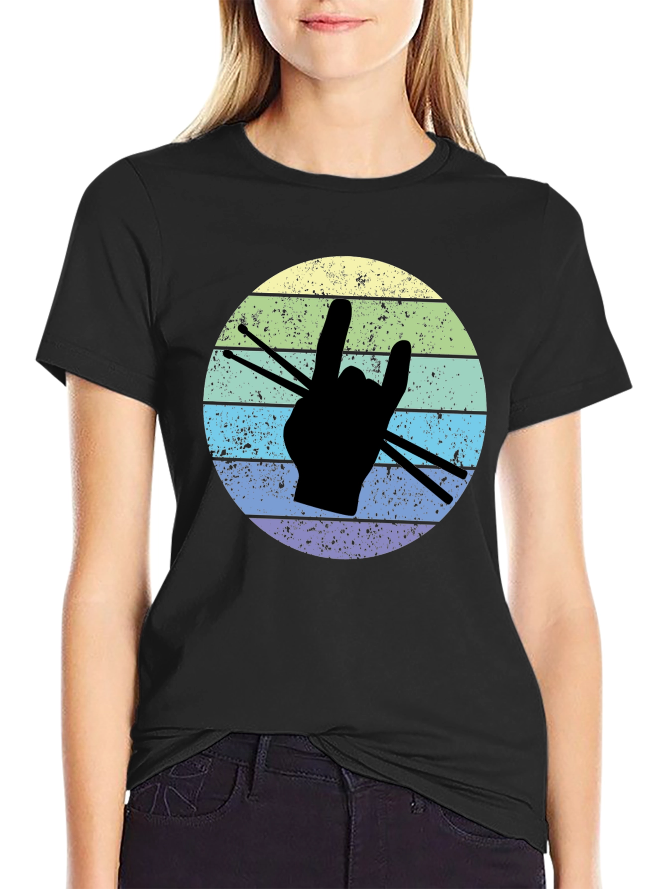 Rock On Drummer T-Shirt - Music Lover Tee
