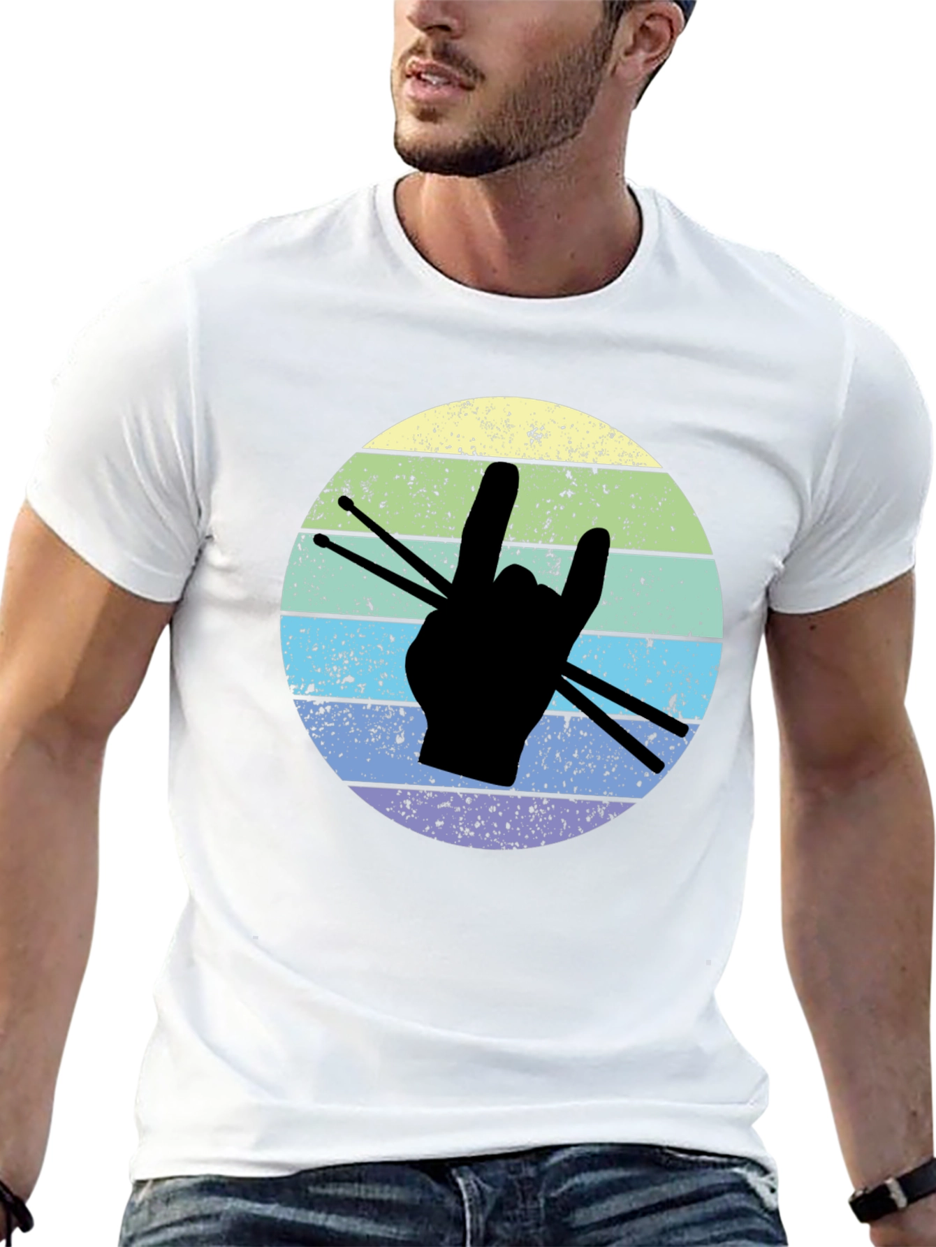 Rock On Drummer T-Shirt - Music Lover Tee