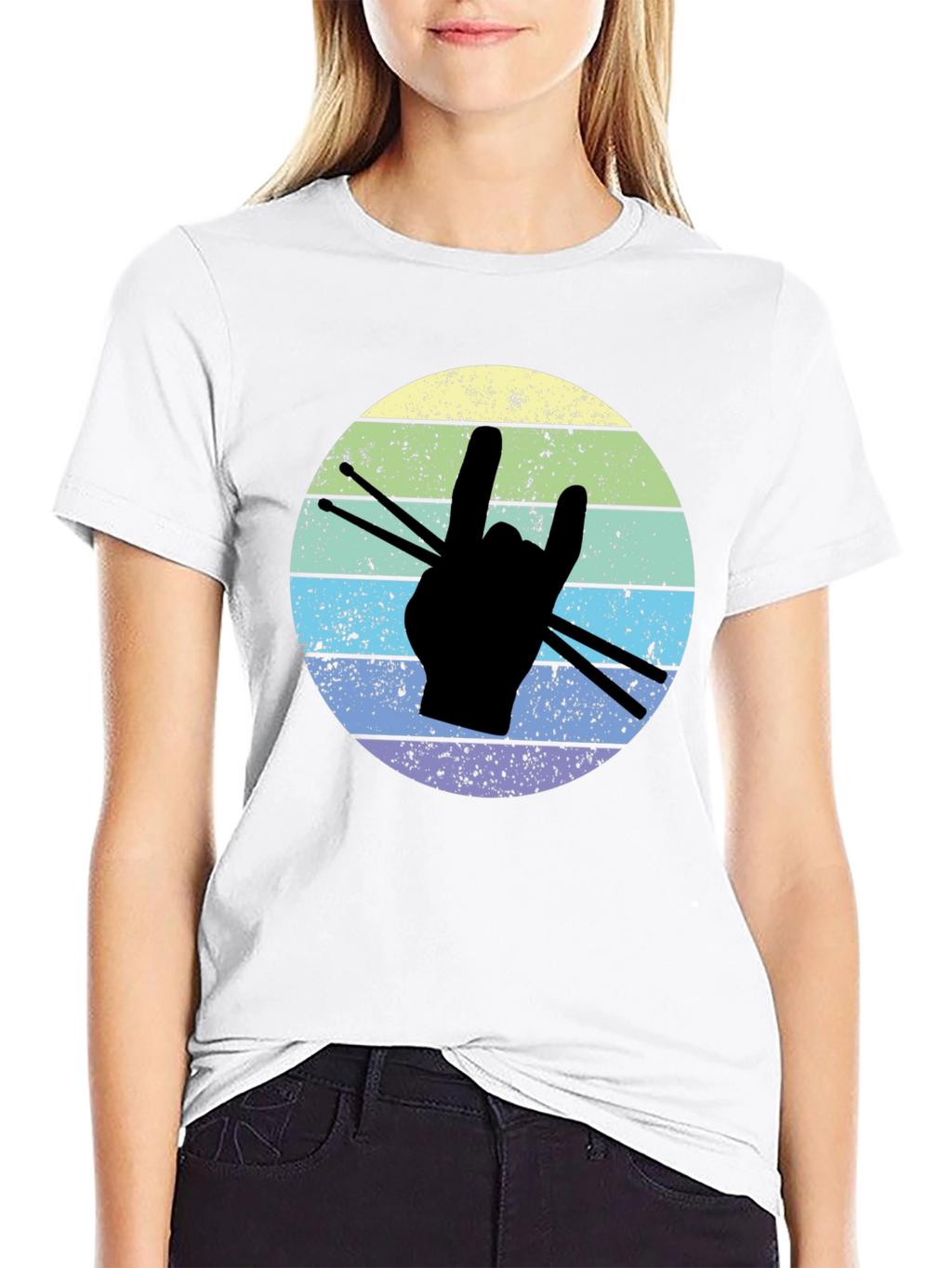 Rock On Drummer T-Shirt - Music Lover Tee