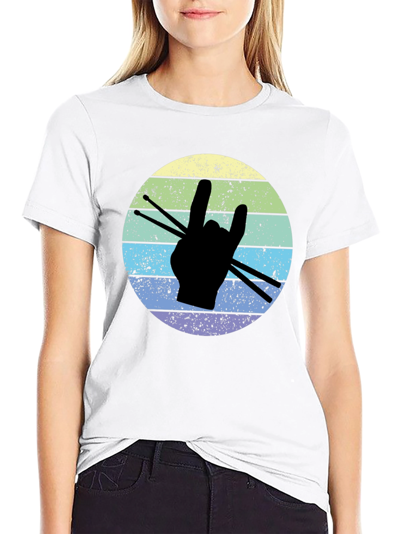 Rock On Drummer T-Shirt - Music Lover Tee