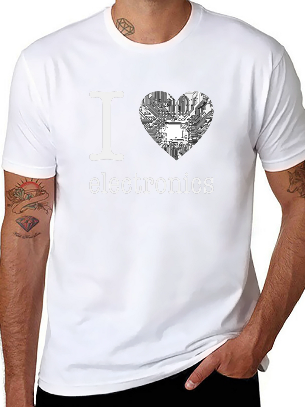 I Heart Electronics Black T-Shirt