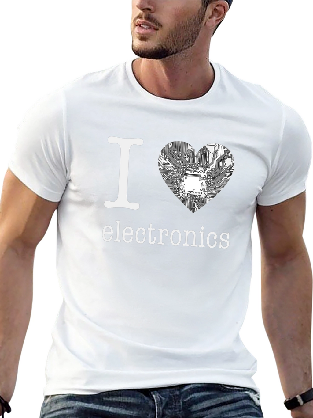 I Heart Electronics Black T-Shirt