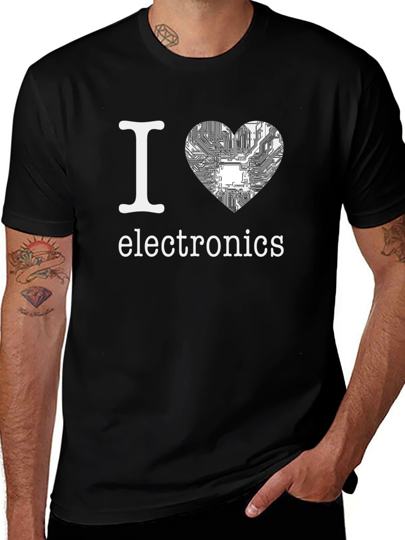 I Heart Electronics Black T-Shirt