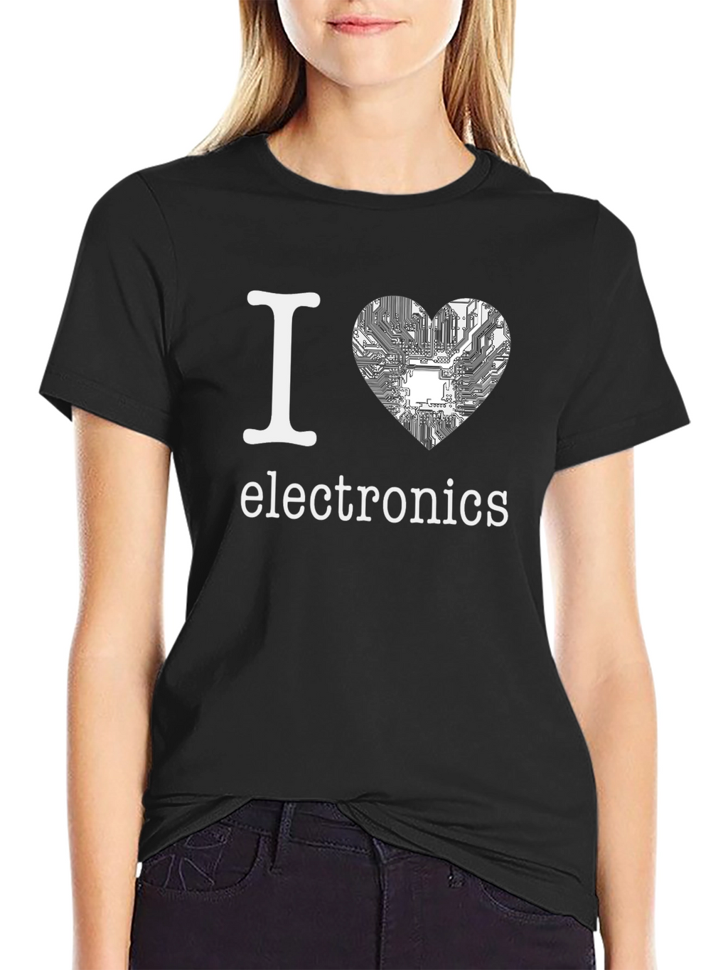 I Heart Electronics Black T-Shirt