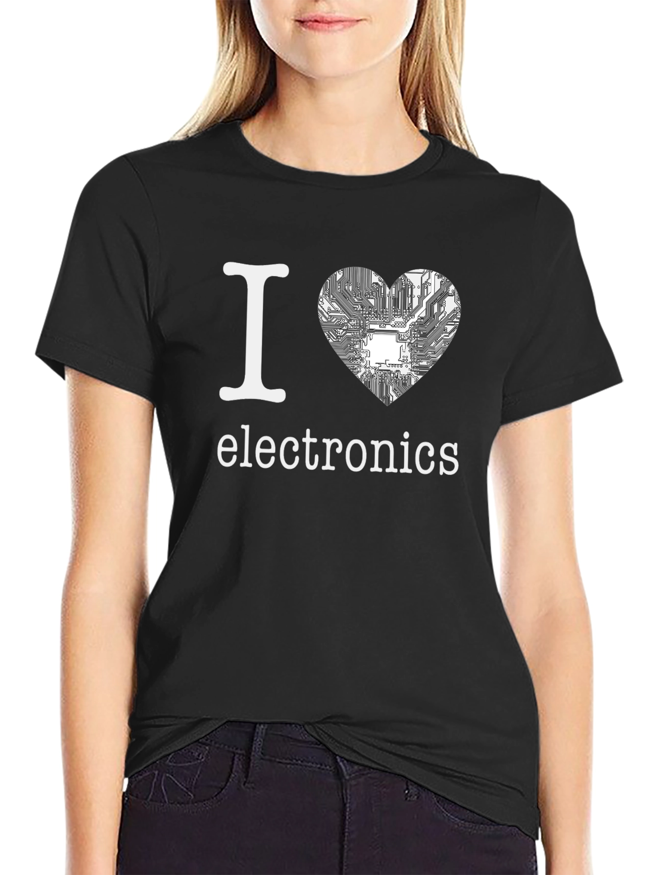 I Heart Electronics Black T-Shirt