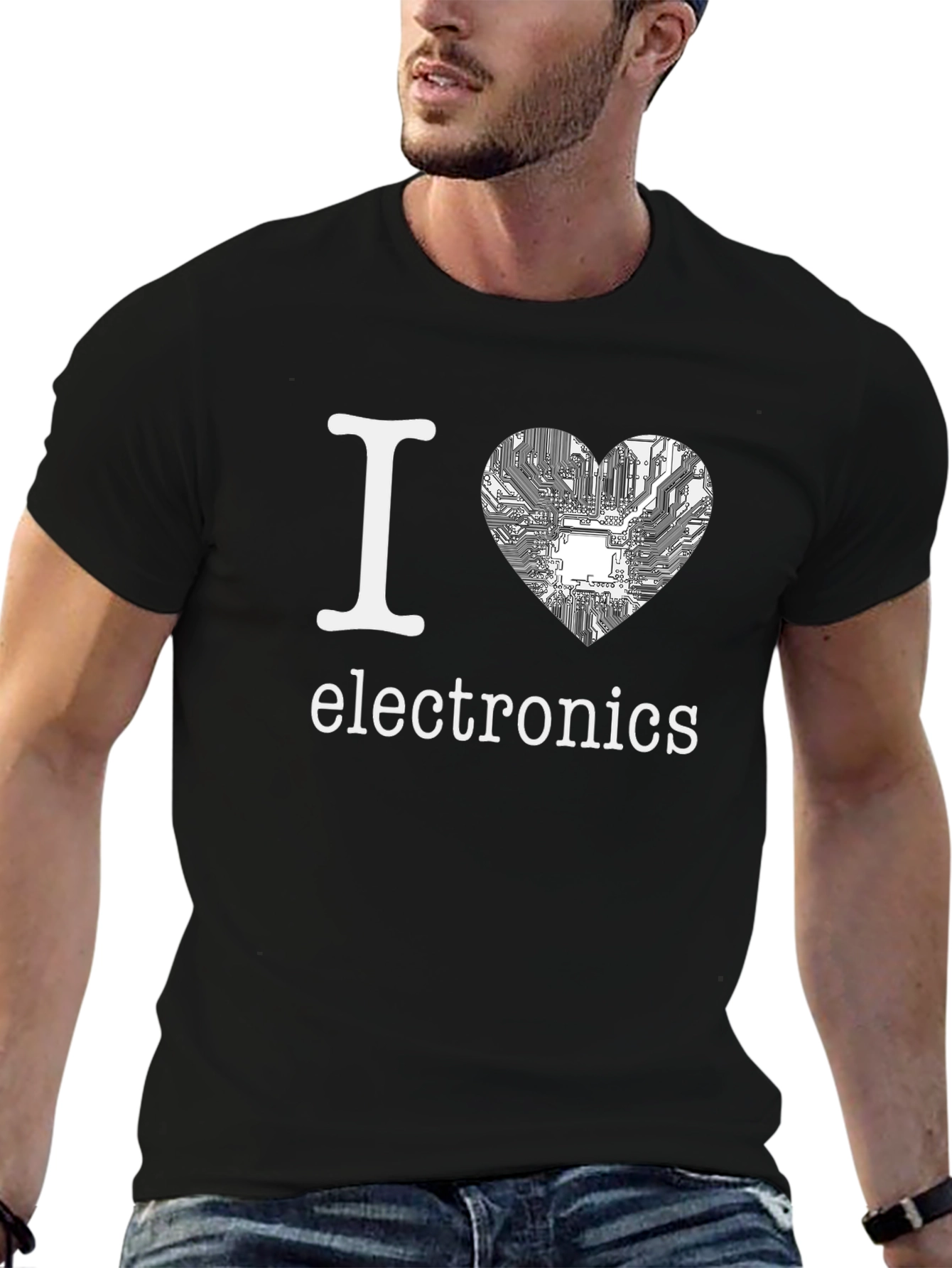 I Heart Electronics Black T-Shirt