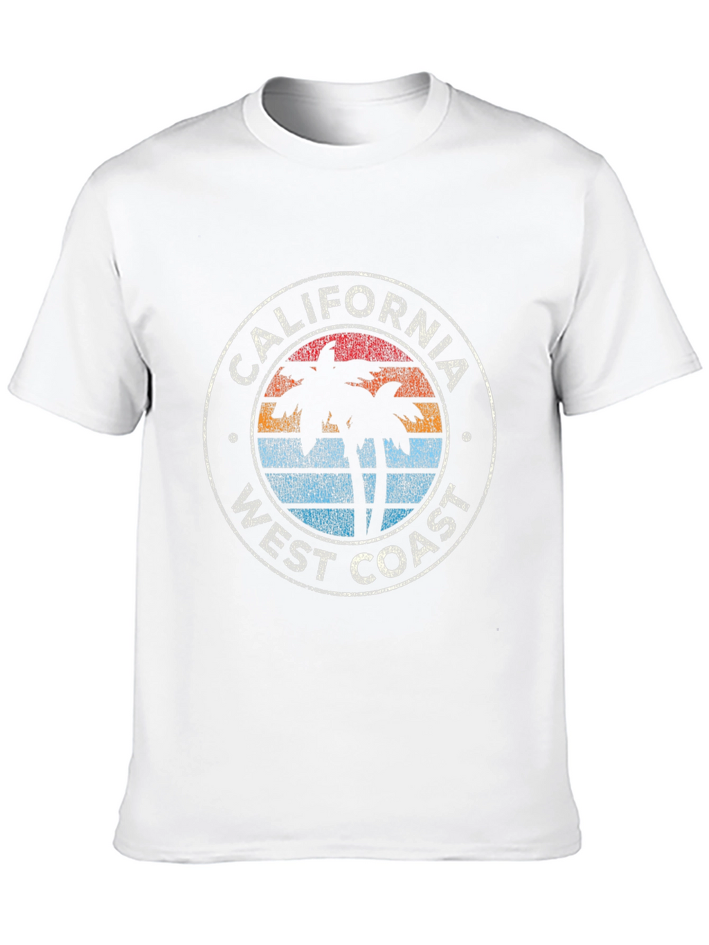 California West Coast Palm Tree Graphic T-Shirt
