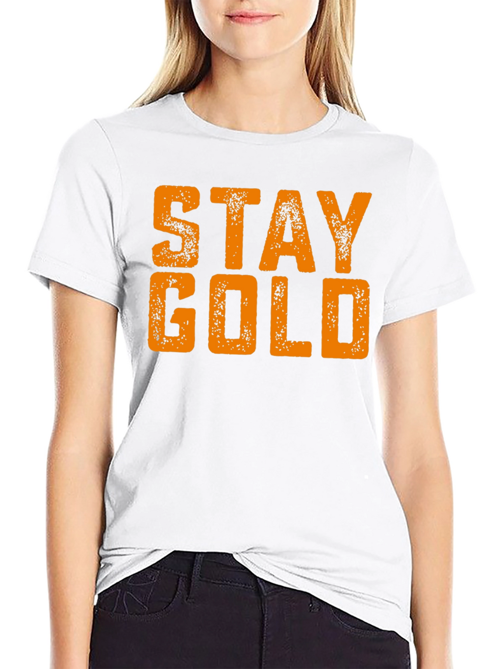 Stay Gold Black T-Shirt - Unique Graphic Tee