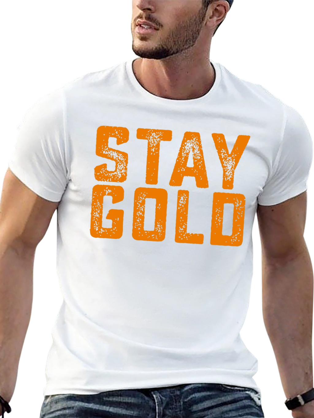 Stay Gold Black T-Shirt - Unique Graphic Tee