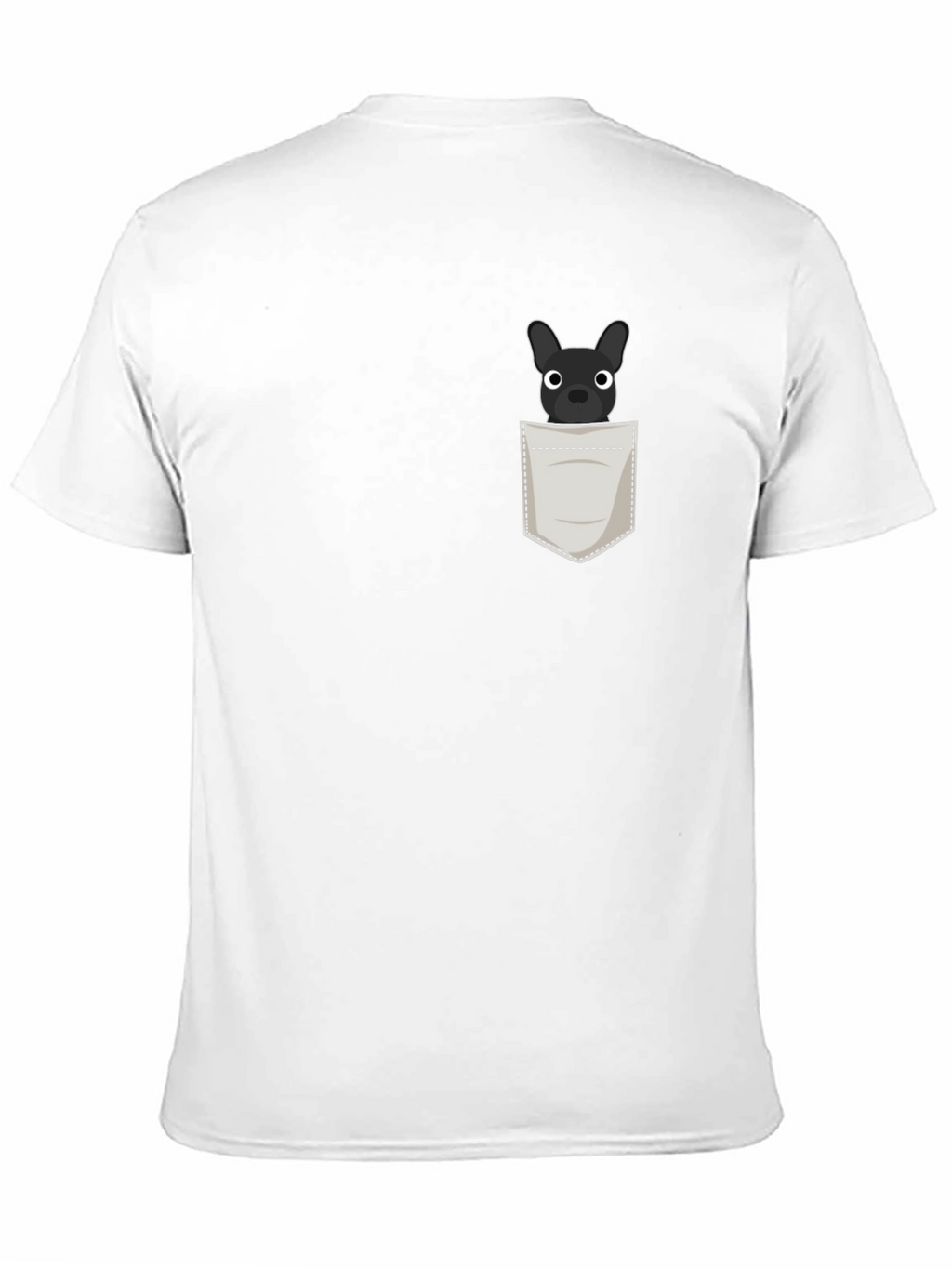 Dog in Pocket Graphic Tee - Black Cotton Blend