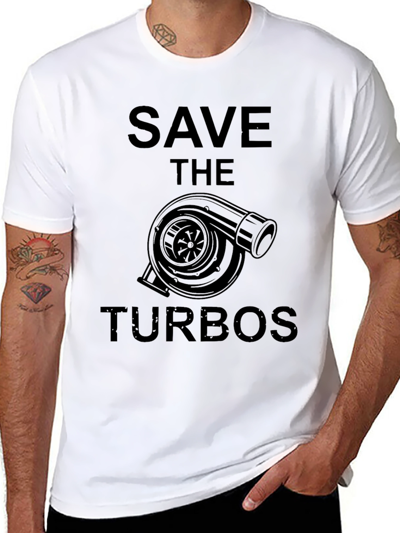 Save the Turbos T-Shirt - Automotive Enthusiast Apparel