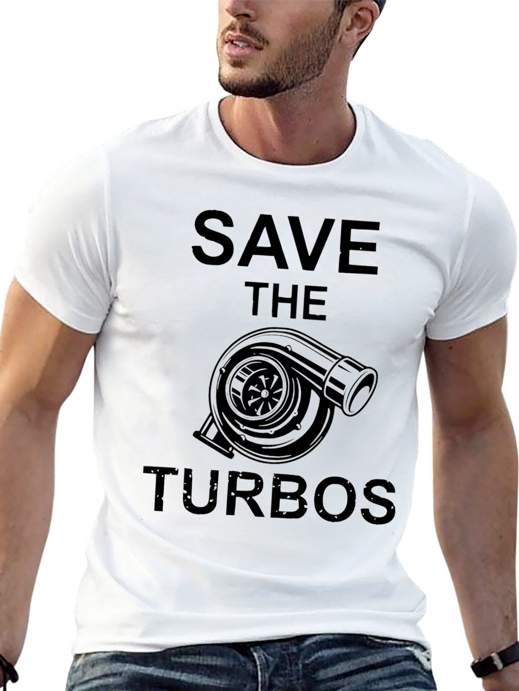 Save the Turbos T-Shirt - Automotive Enthusiast Apparel