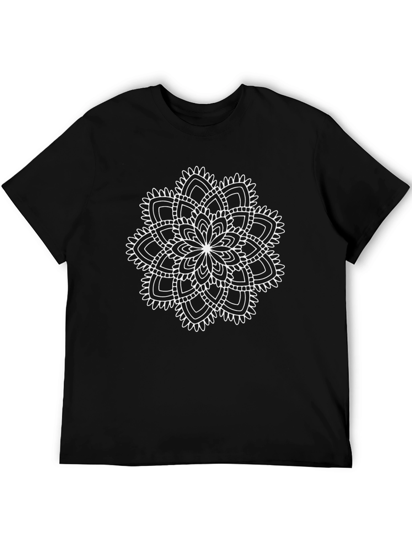 Mandala Graphic Print Black T-Shirt