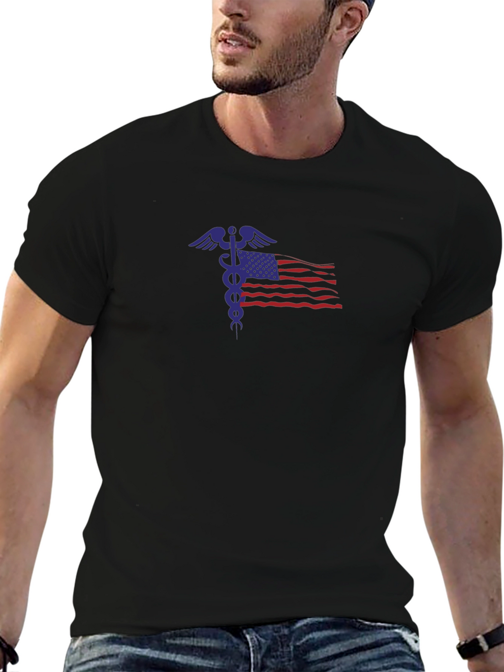 Patriotic Medical Symbol T-Shirt