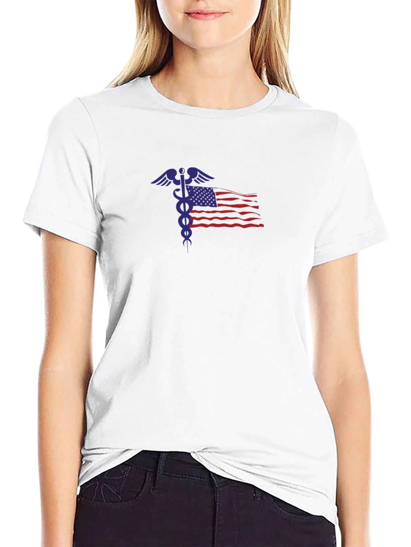 Patriotic Medical Symbol T-Shirt