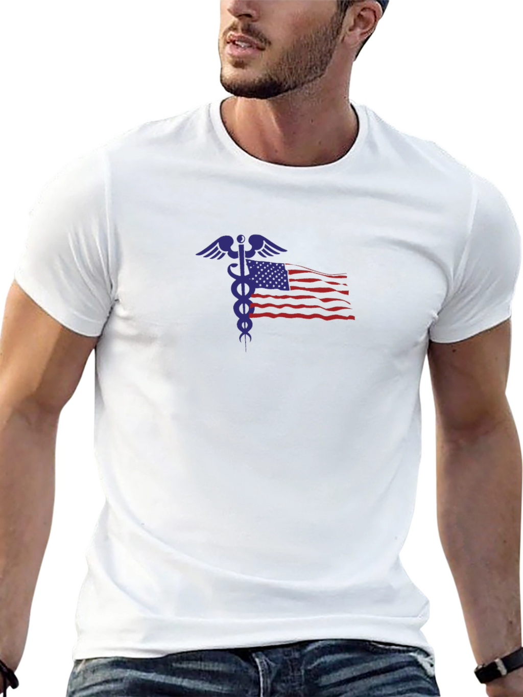 Patriotic Medical Symbol T-Shirt