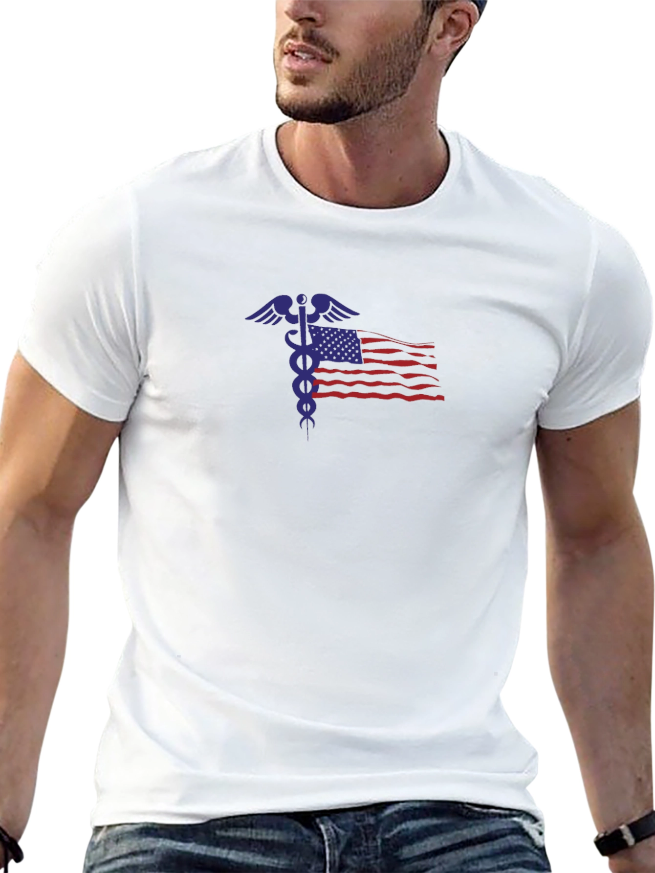 Patriotic Medical Symbol T-Shirt