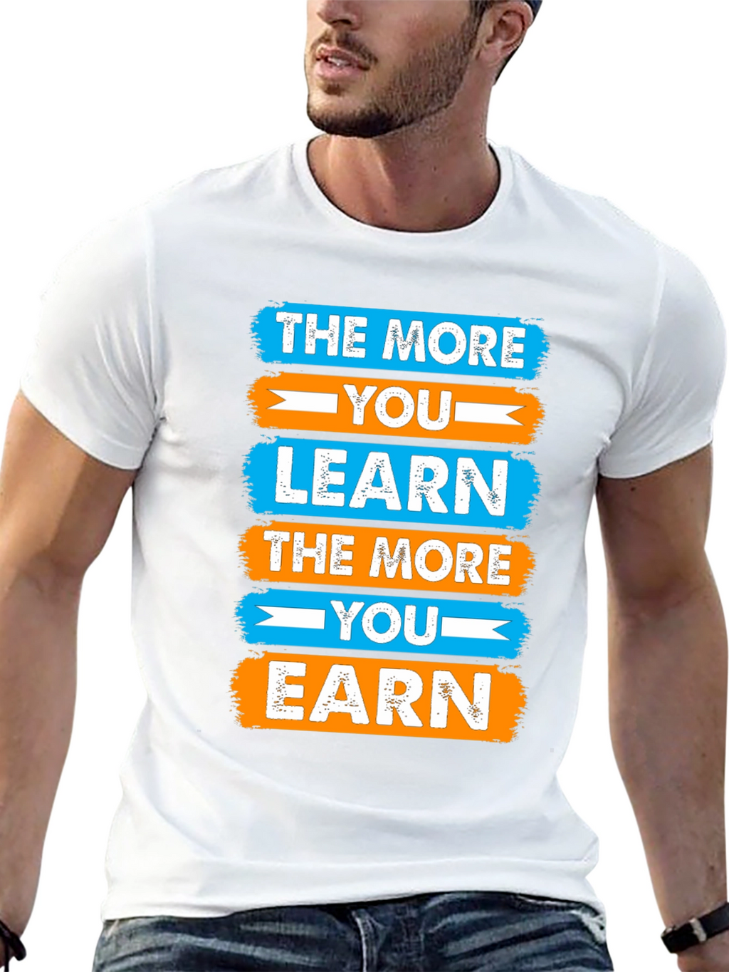 Motivational Learn & Earn Graphic Tee