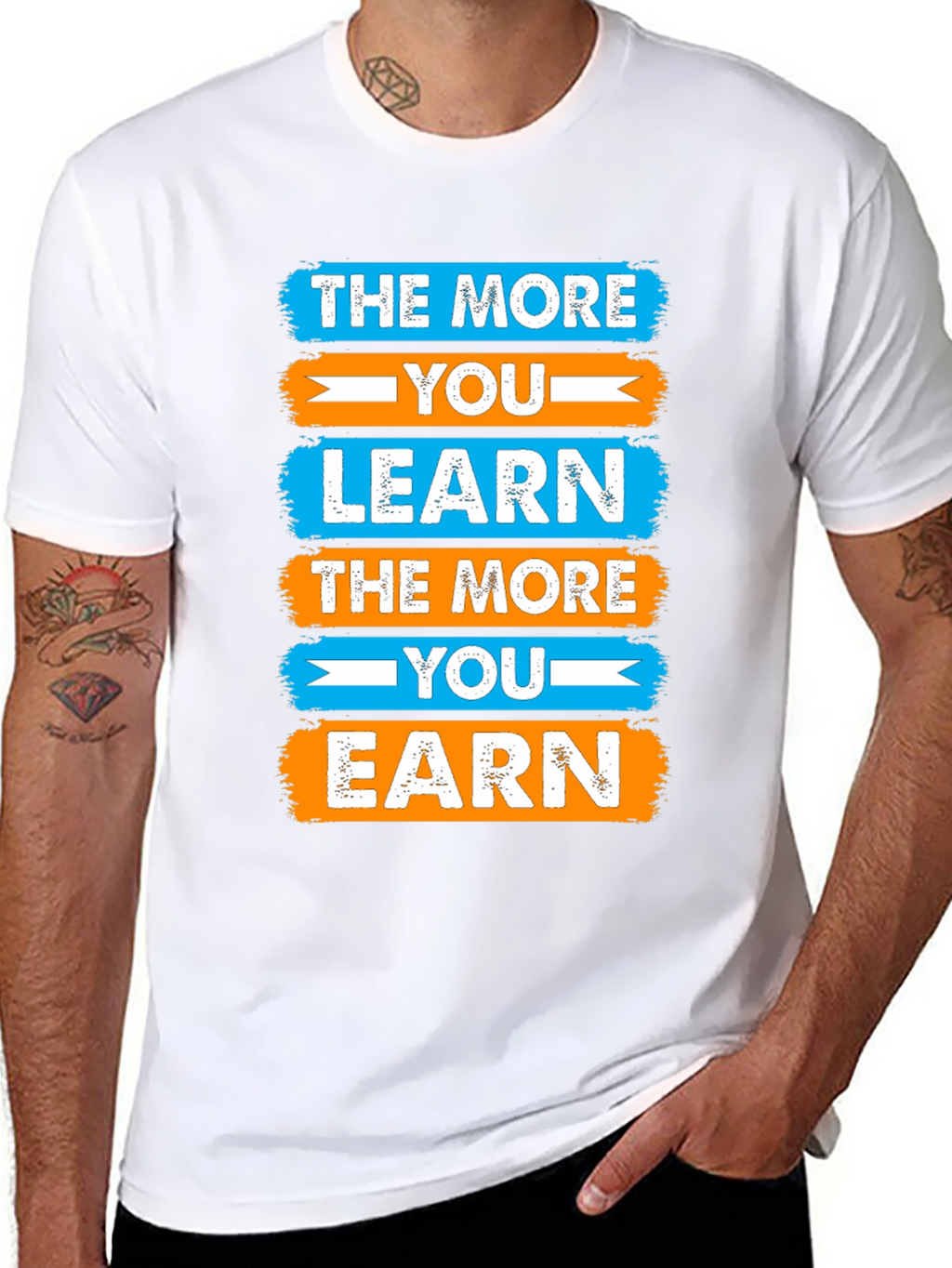 Motivational Learn & Earn Graphic Tee