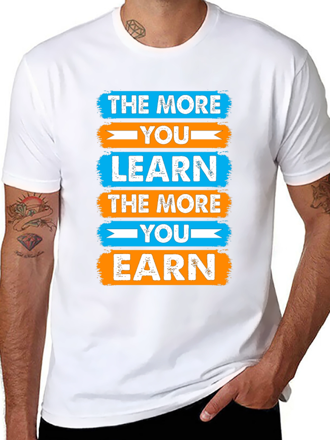 Motivational Learn & Earn Graphic Tee