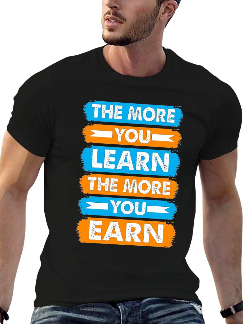 Motivational Learn & Earn Graphic Tee