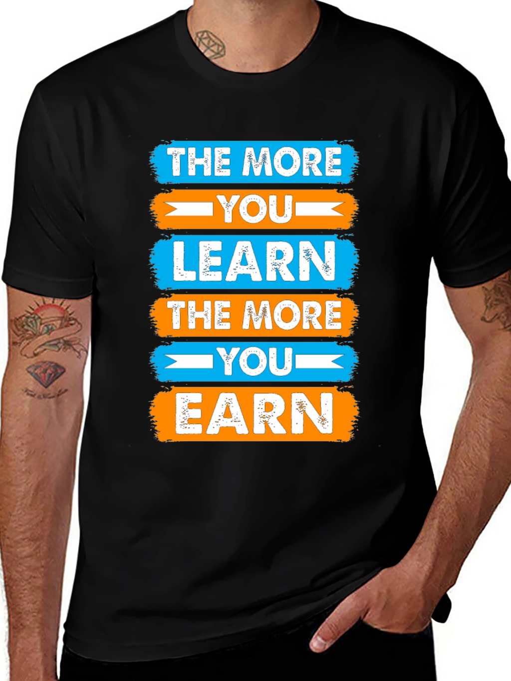 Motivational Learn & Earn Graphic Tee