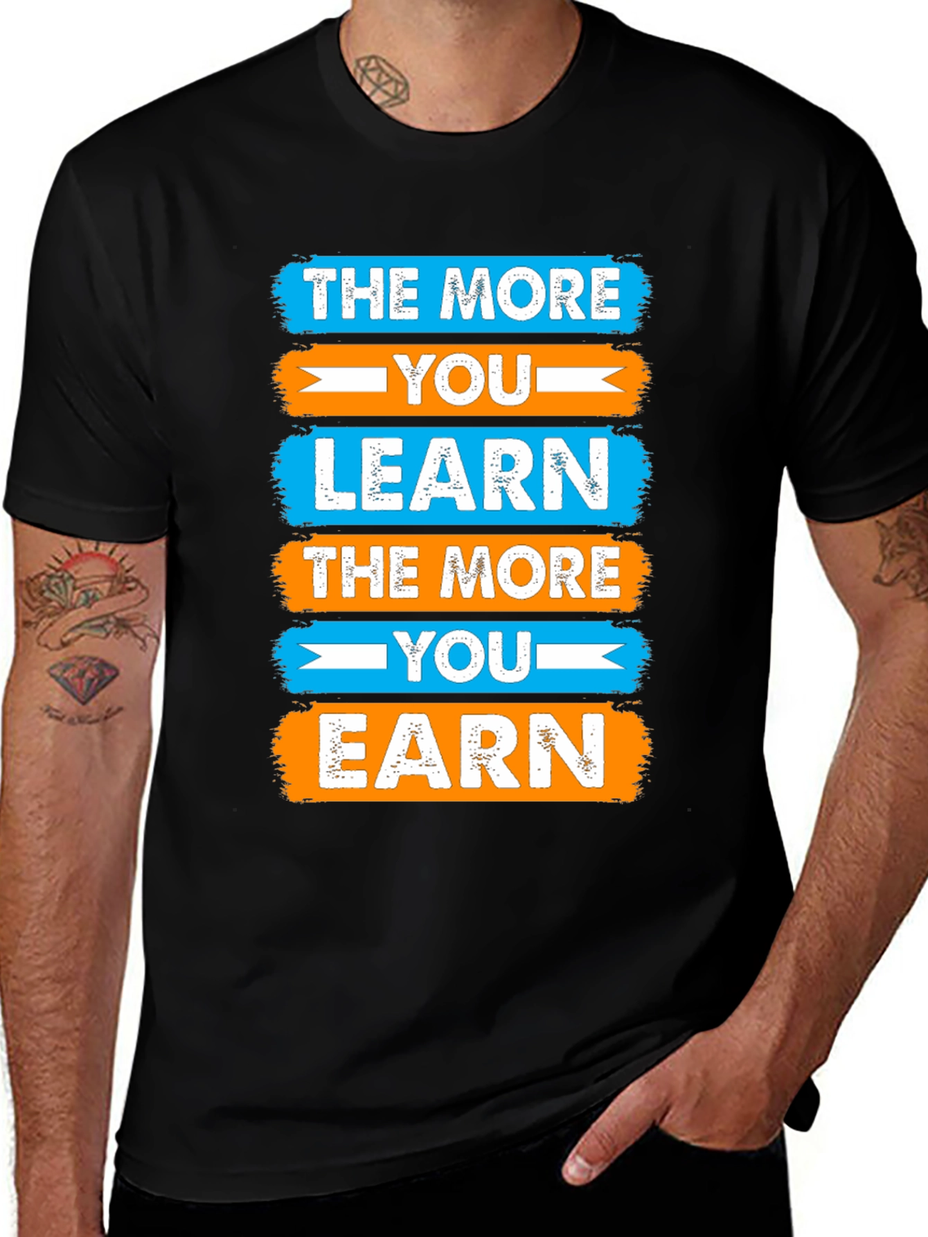 Motivational Learn & Earn Graphic Tee