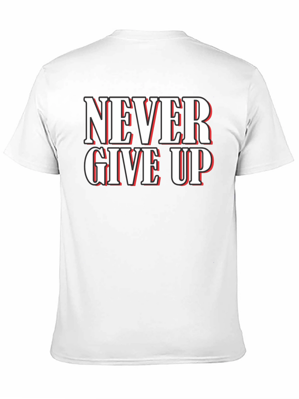 Never Give Up Graphic T-Shirt - Motivational Black Tee