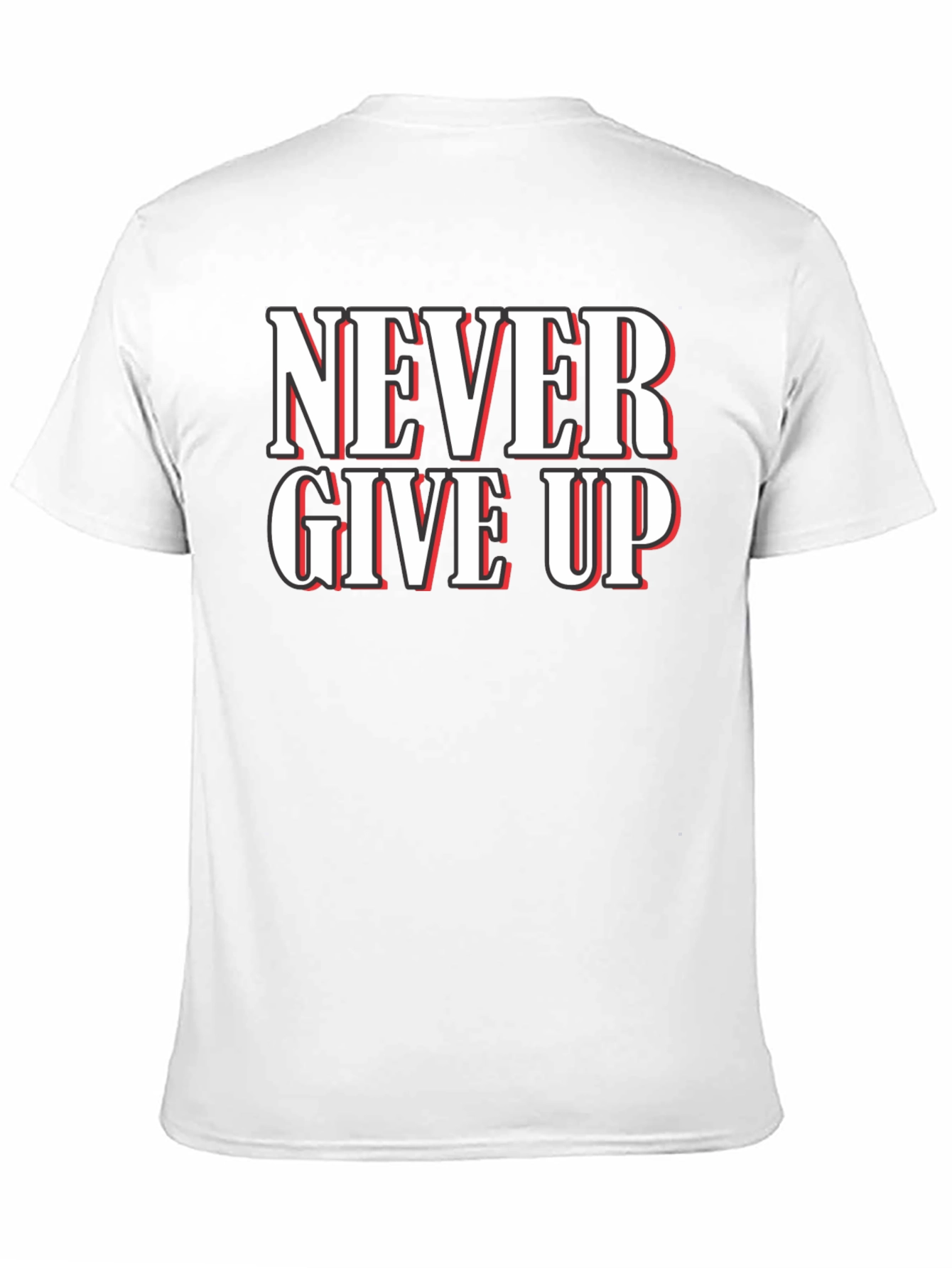 Never Give Up Graphic T-Shirt - Motivational Black Tee