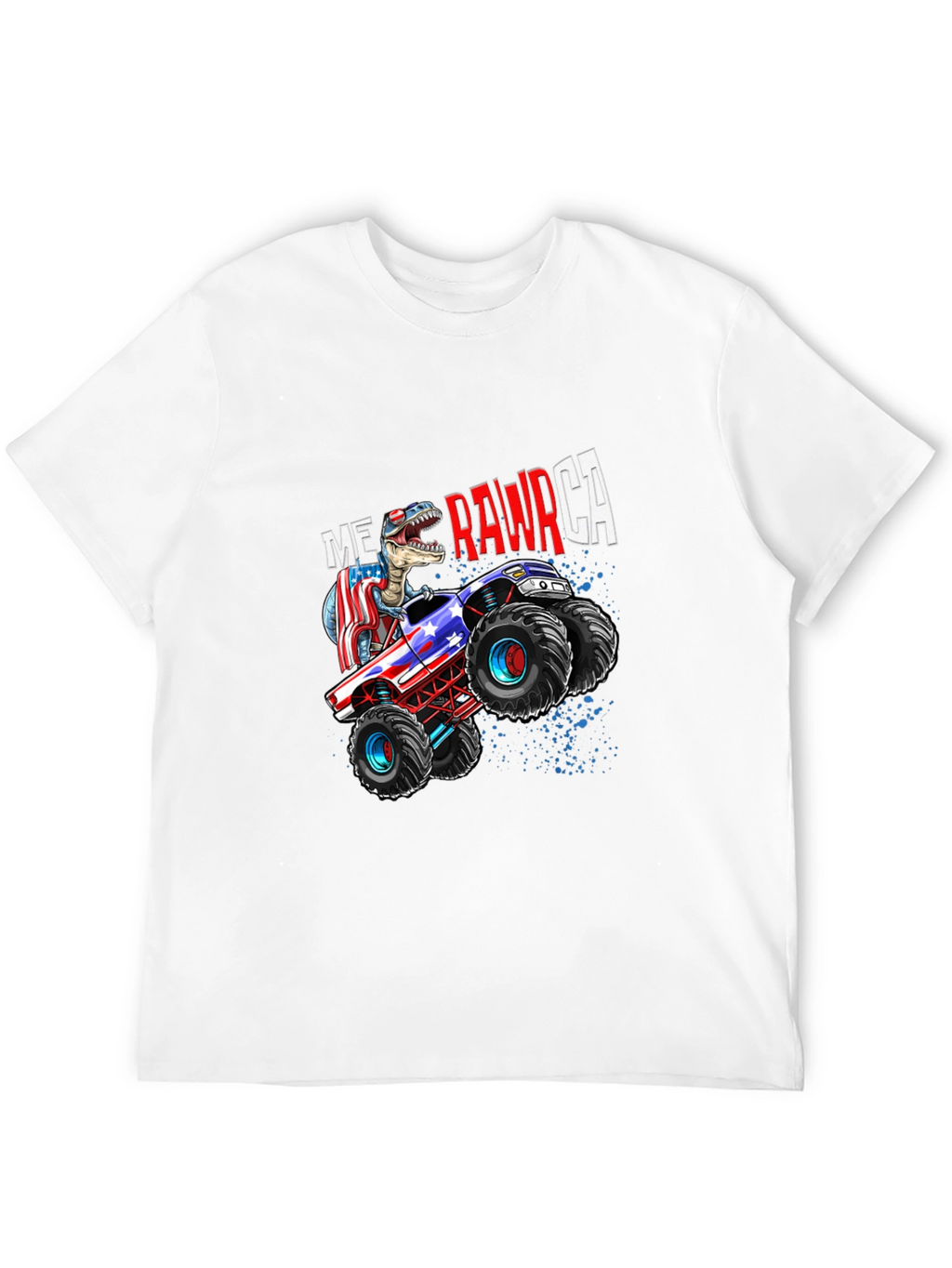 USA Dinosaur Monster Truck T-Shirt