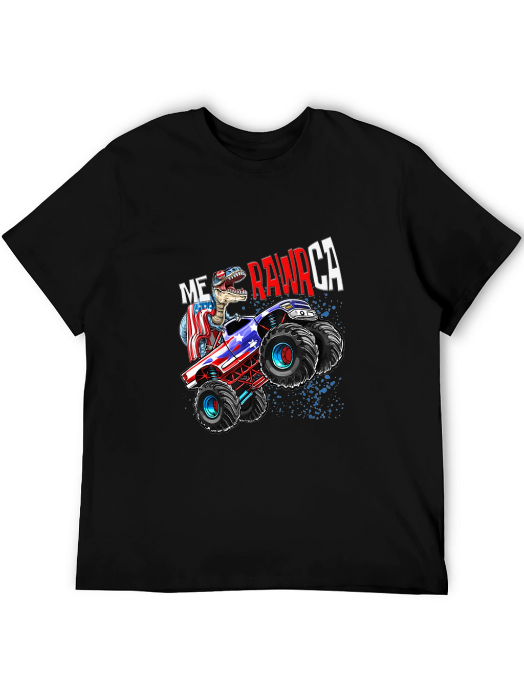 USA Dinosaur Monster Truck T-Shirt