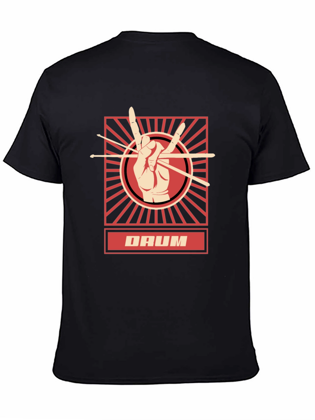 Drummer T-Shirt - Hand with Drumsticks Graphic Tee