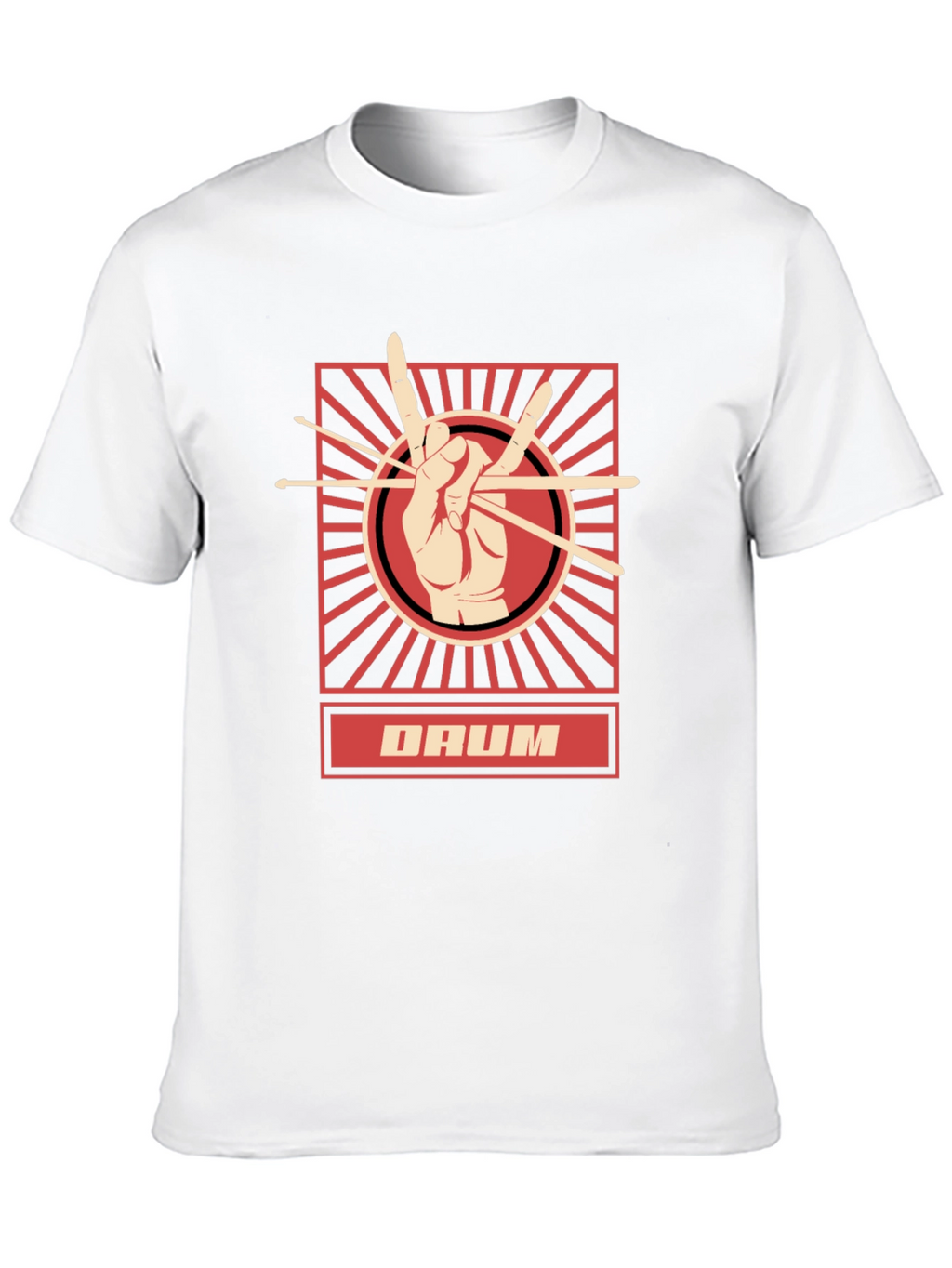 Drummer T-Shirt - Hand with Drumsticks Graphic Tee