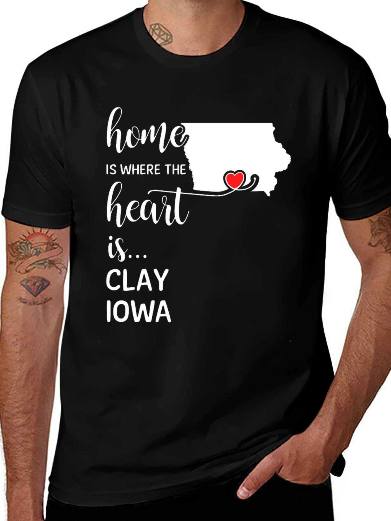 Home is Where the Heart Is Iowa T-Shirt