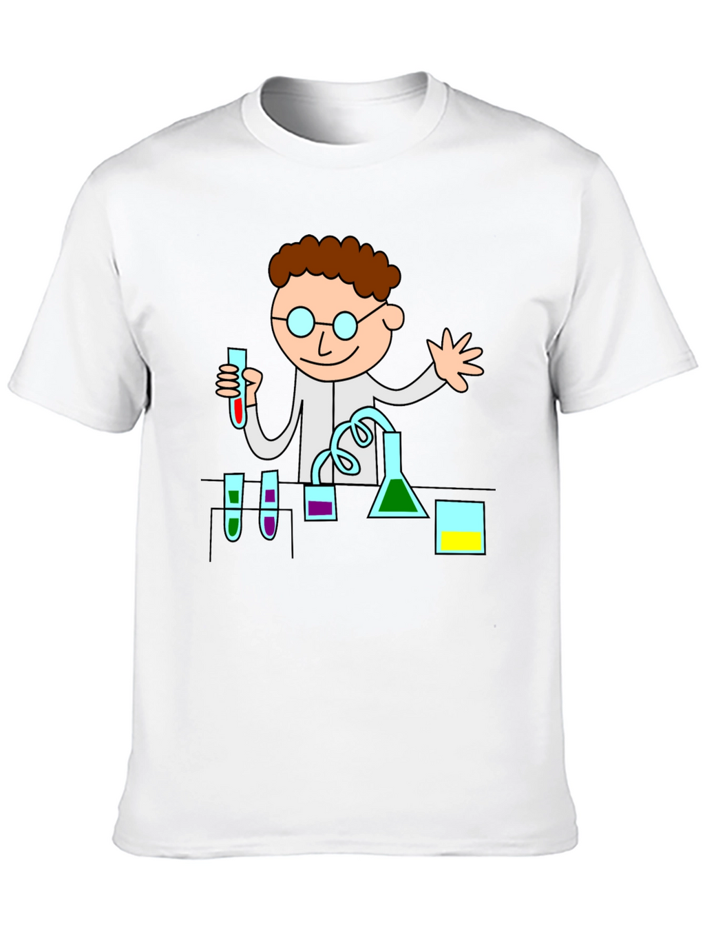 Scientist Graphic Tee - Black Cotton T-Shirt