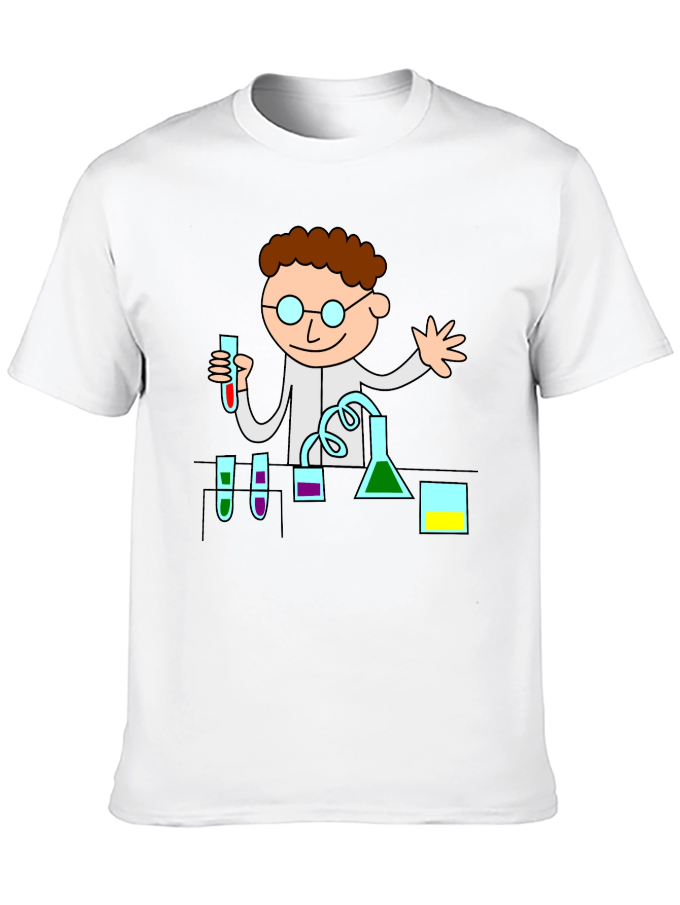 Scientist Graphic Tee - Black Cotton T-Shirt