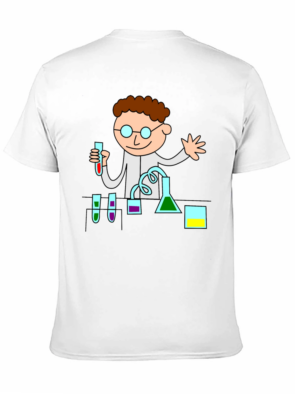 Scientist Graphic Tee - Black Cotton T-Shirt