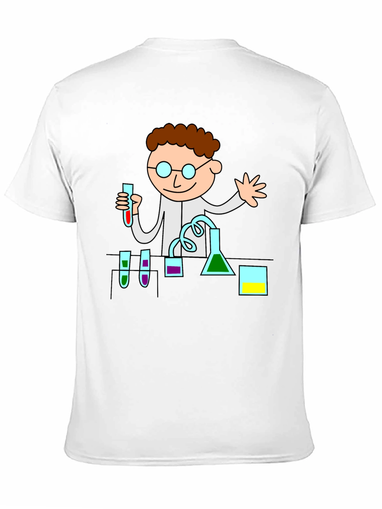 Scientist Graphic Tee - Black Cotton T-Shirt