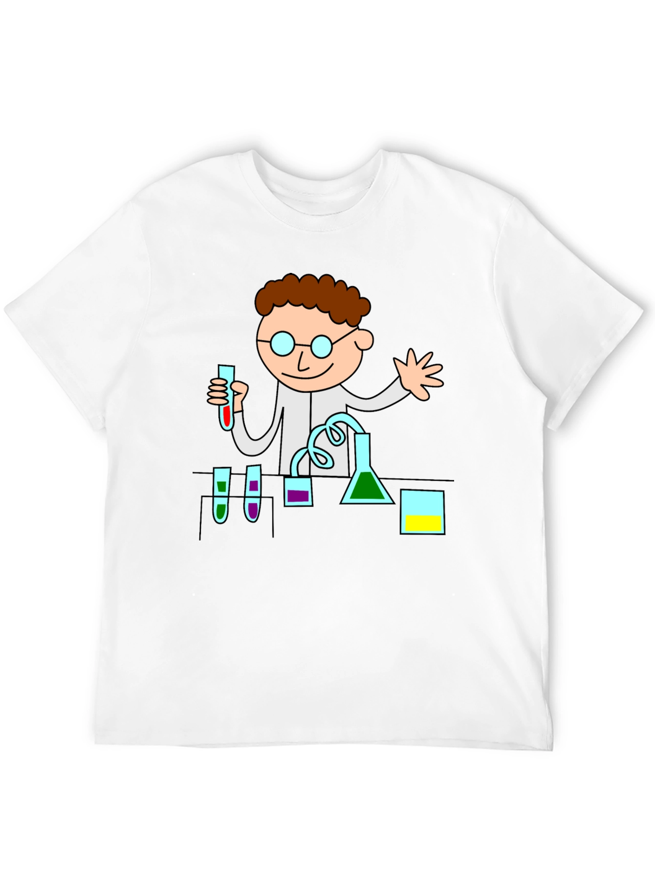 Scientist Graphic Tee - Black Cotton T-Shirt